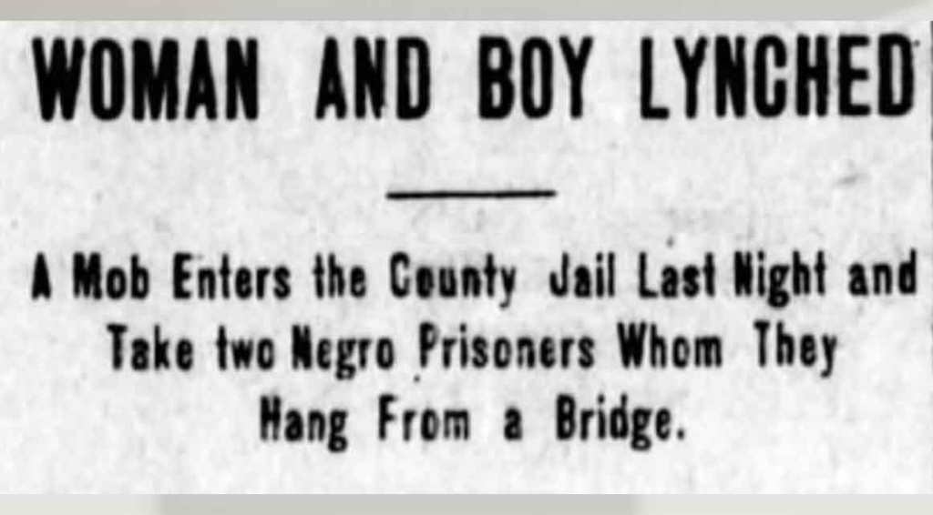 Woman And Boy Lynched